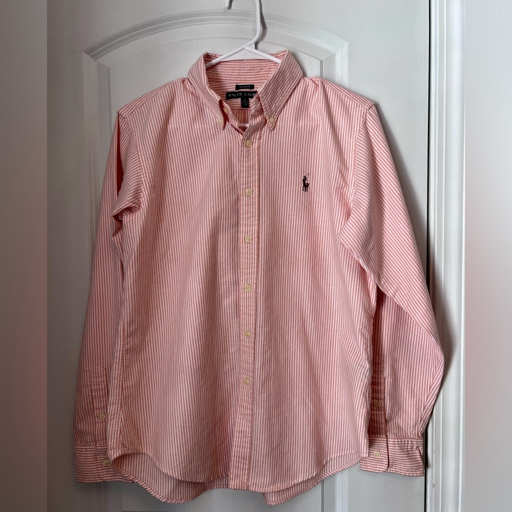 Ralph Lauren Kid’s Orange and White Striped Shirt